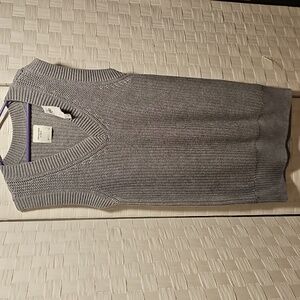 NWT Abercrombie Gray Sleeveless Knit Sweater Dress